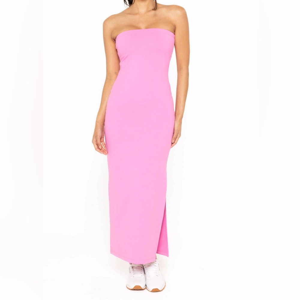 Strapless tube maxi dress